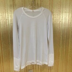 Lululemon Top, White and Gray.  Size 10